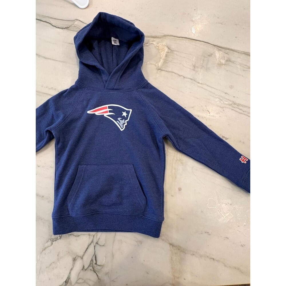 HOMAGE Blue Pullover Hoodie with Red Logo Tag